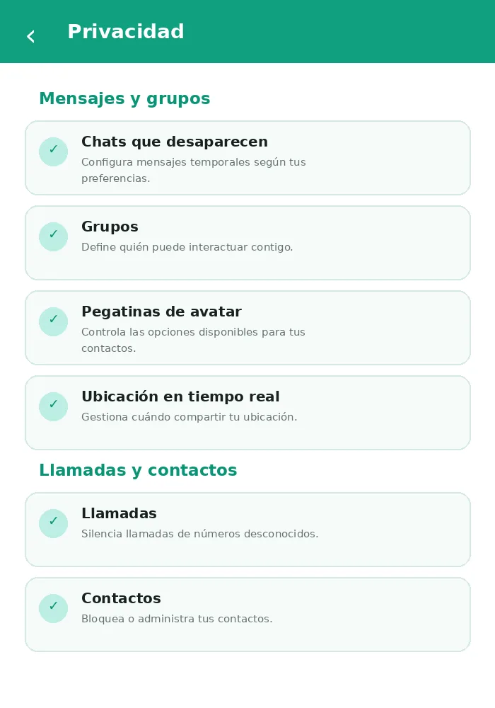 Pantalla de temas de WhatsApp Plus